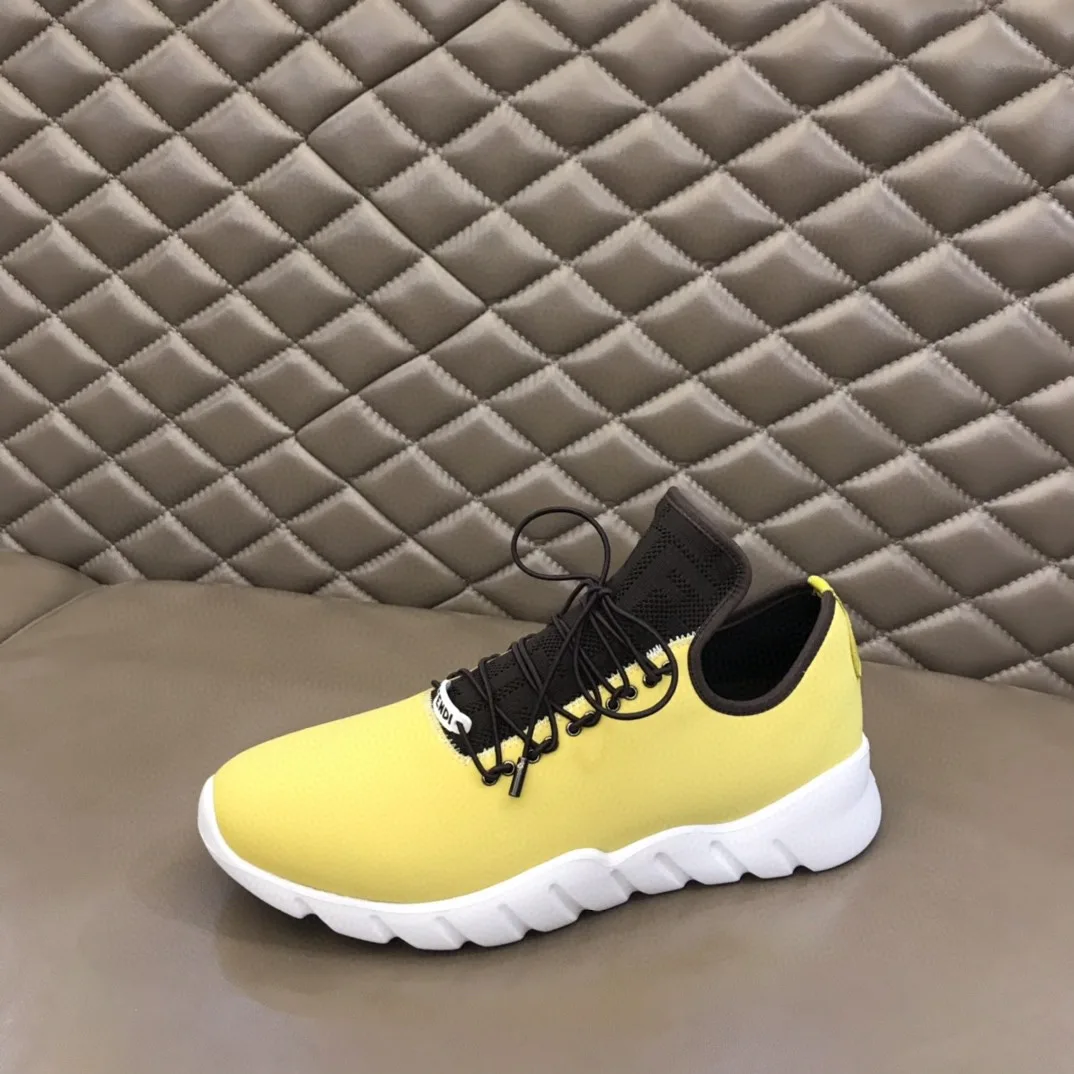 Fendi Force Low Tops Sneakers Light Yellow - Image 3