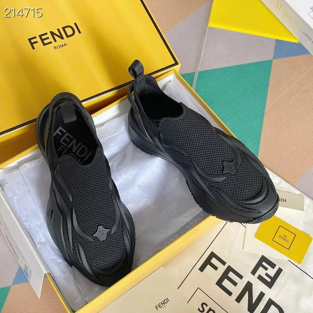 Fendi Flow Black Sneakers 7E1504AHI8F0ABB - Image 5