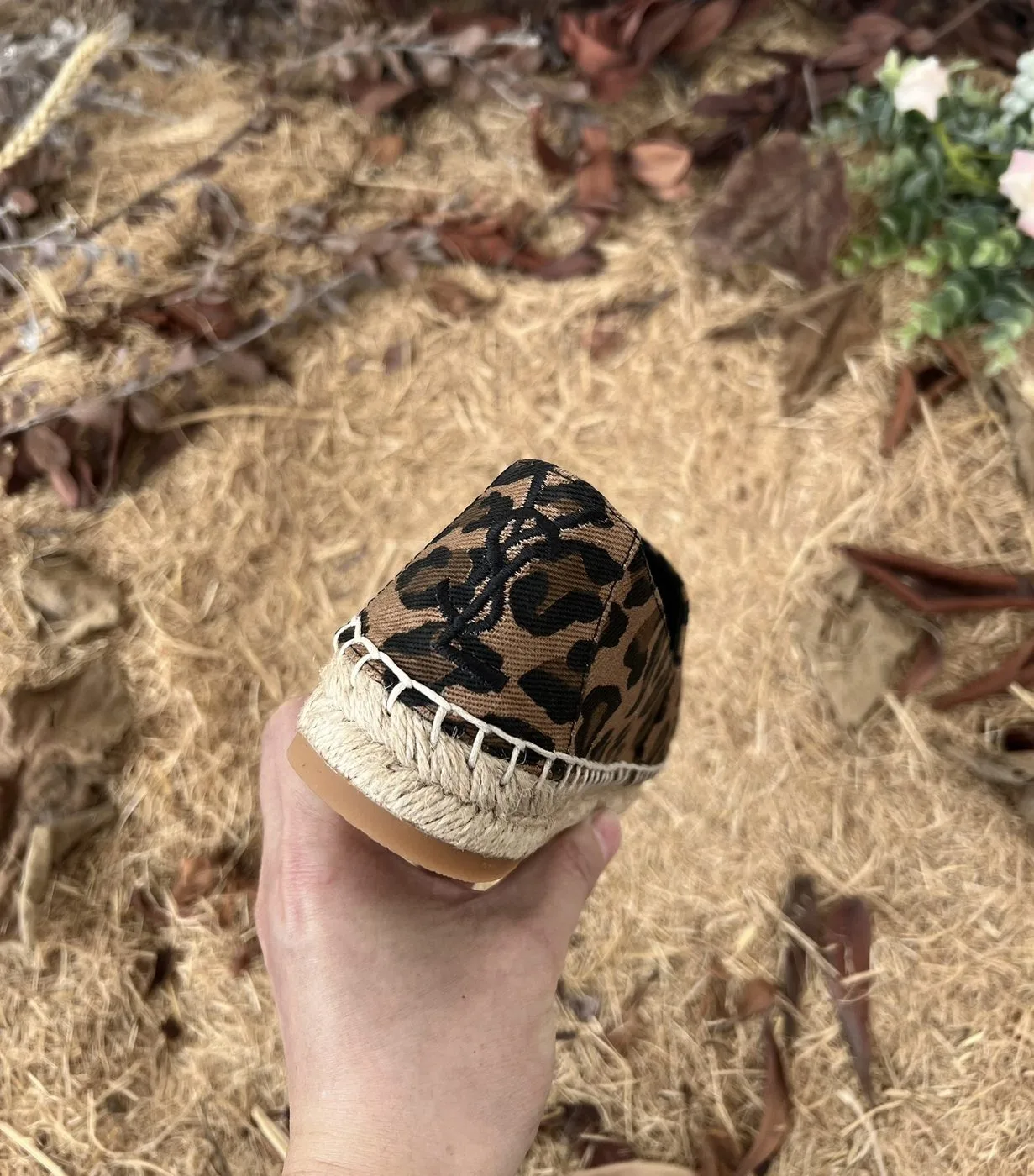 Alternative view of Saint Laurent Women’s Ysl Embroidered Espadrilles Brown