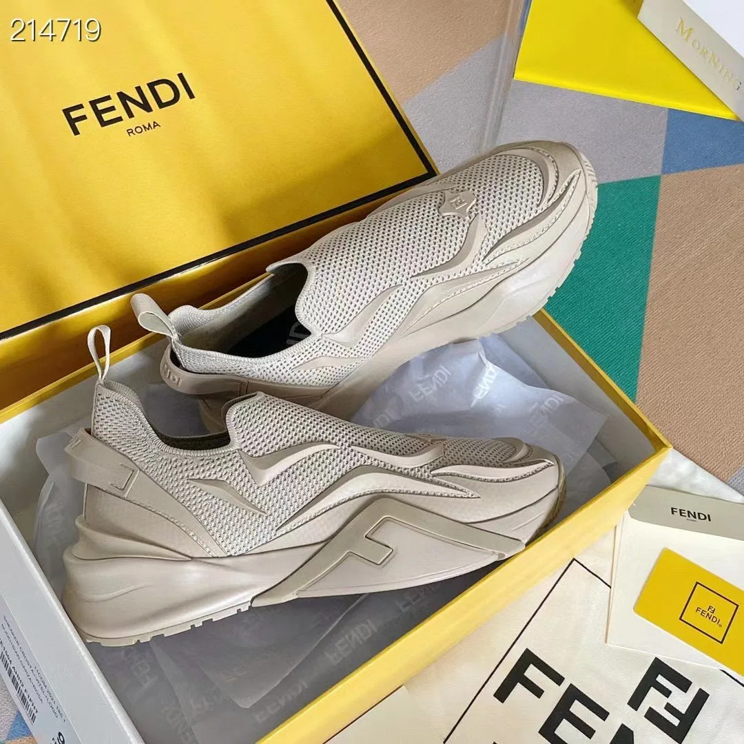 Fendi Flow Beige Sneakers 7E1504AHI8F0EJB - Image 5