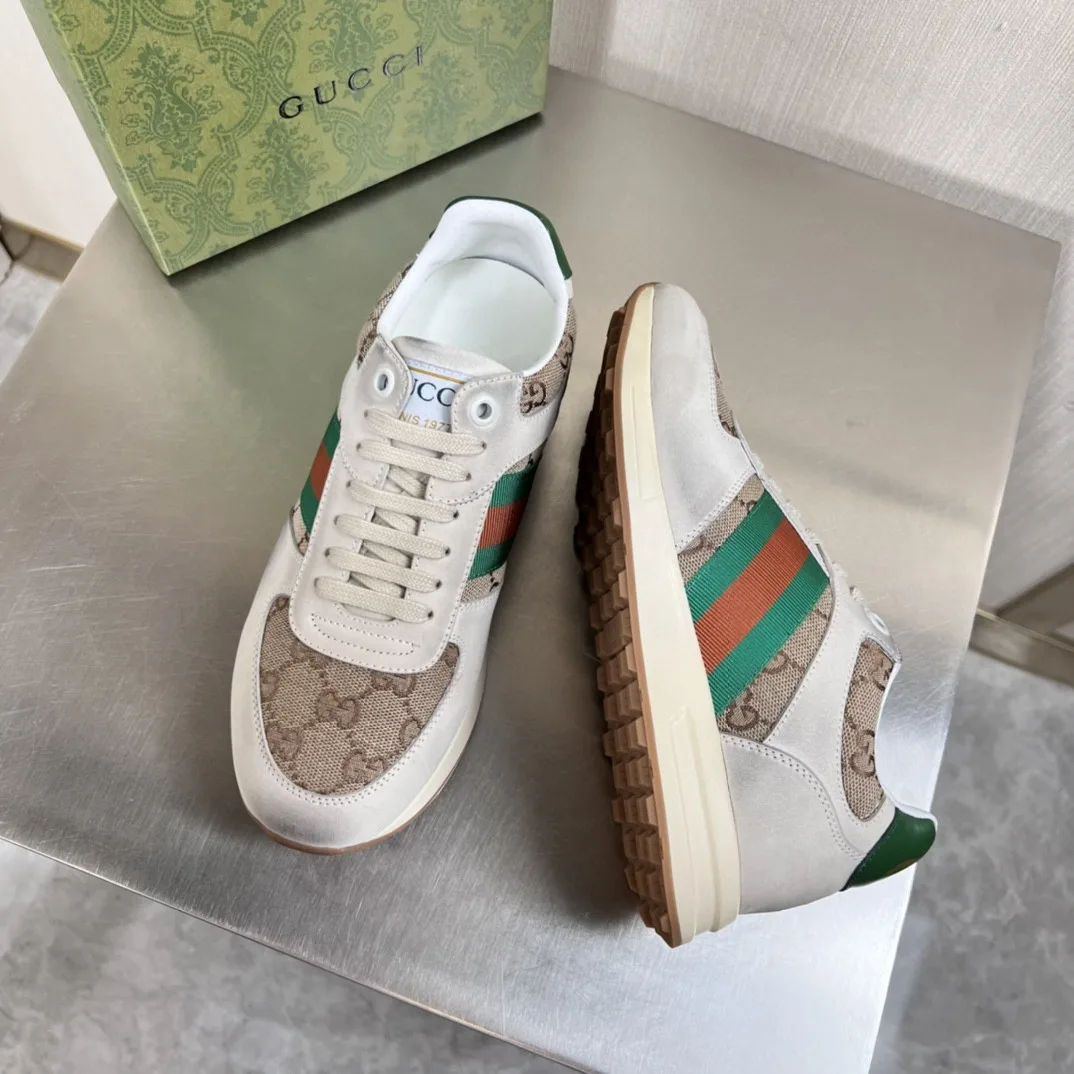 Alternative view of Gucci Men’s GG Sneaker With Web Green GG Shoes