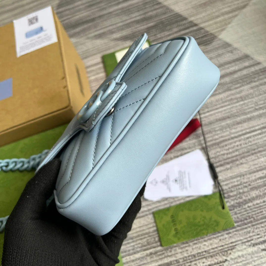 Gucci Marmont Super Mini Bag Blue - Image 2
