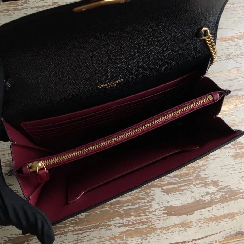 Saint Laurent Cassandra Flap-Front Crossbody Bag Black / YSL - Image 7
