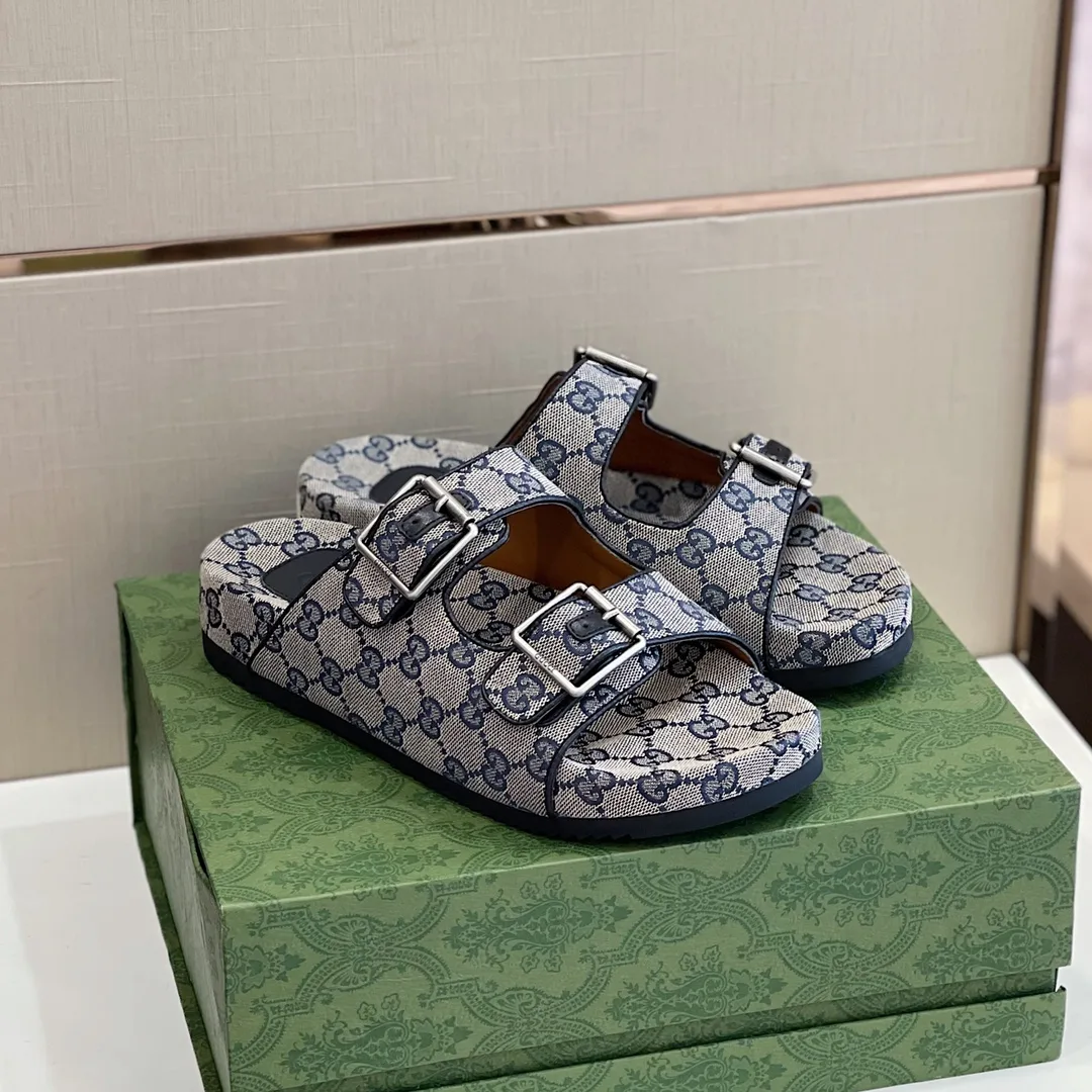 Alternative view of Gucci Women’s Slide Sandal With Straps Grey