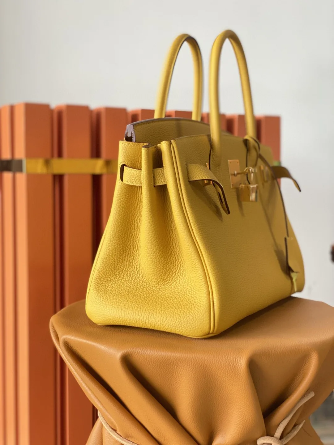 Hermes Birkin Nata Swift Yellow Gold Toned Hardware / - Image 4