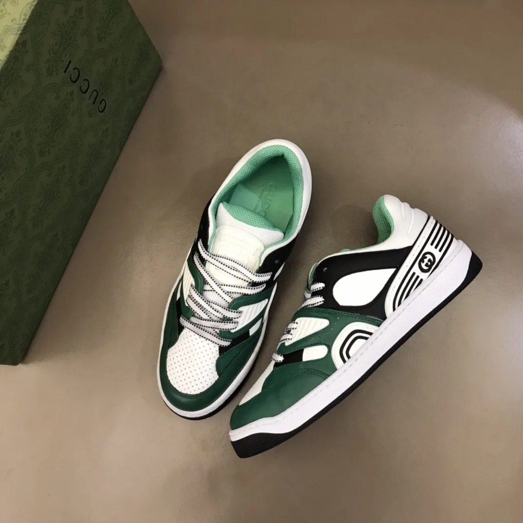 Gucci Men’s Basket Sneaker Dark Green - Image 4