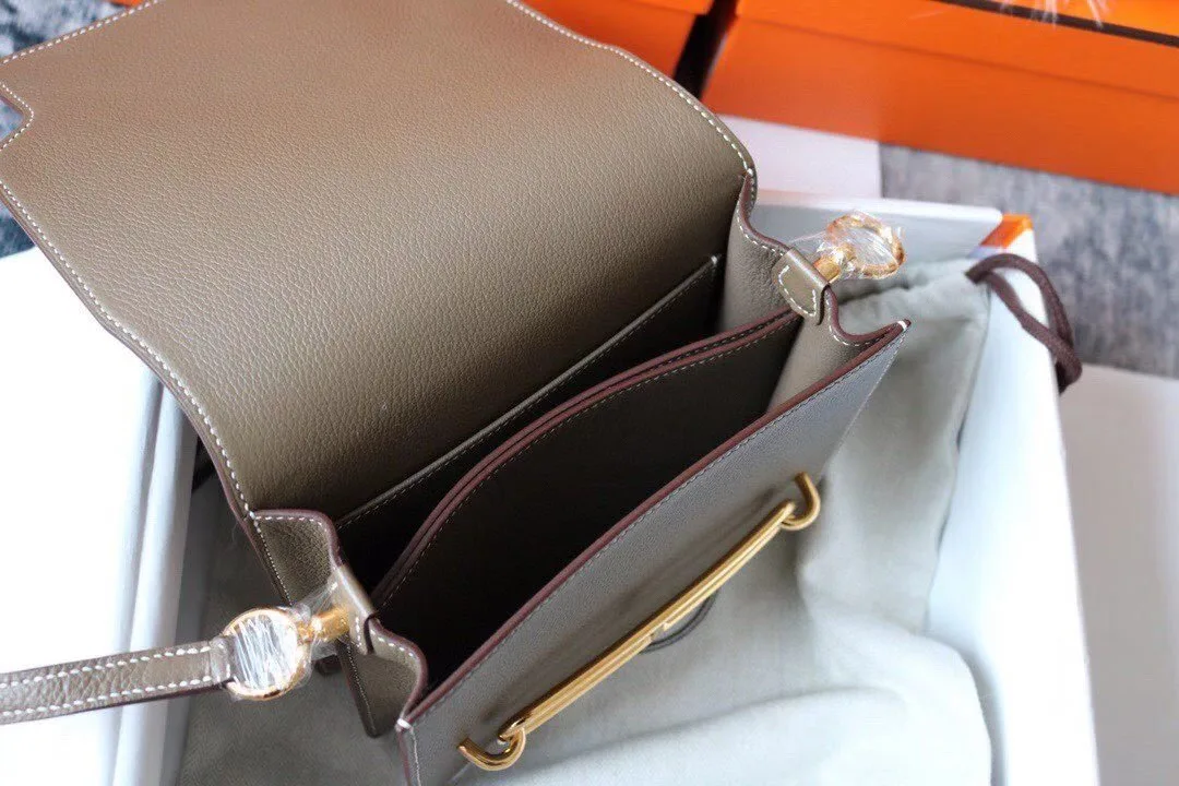 Hermes Evercolor Sac Roulis 23 Grey Galet - Image 5