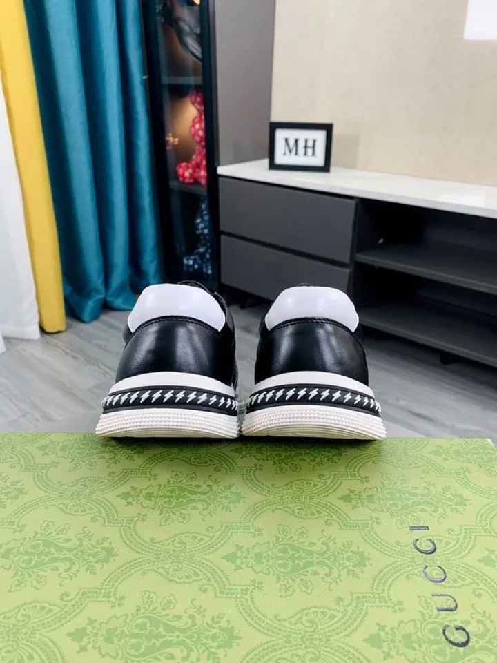 Alternative view of Gucci Men’s GG Embossed Sneaker Chucky With Stripes Black And White