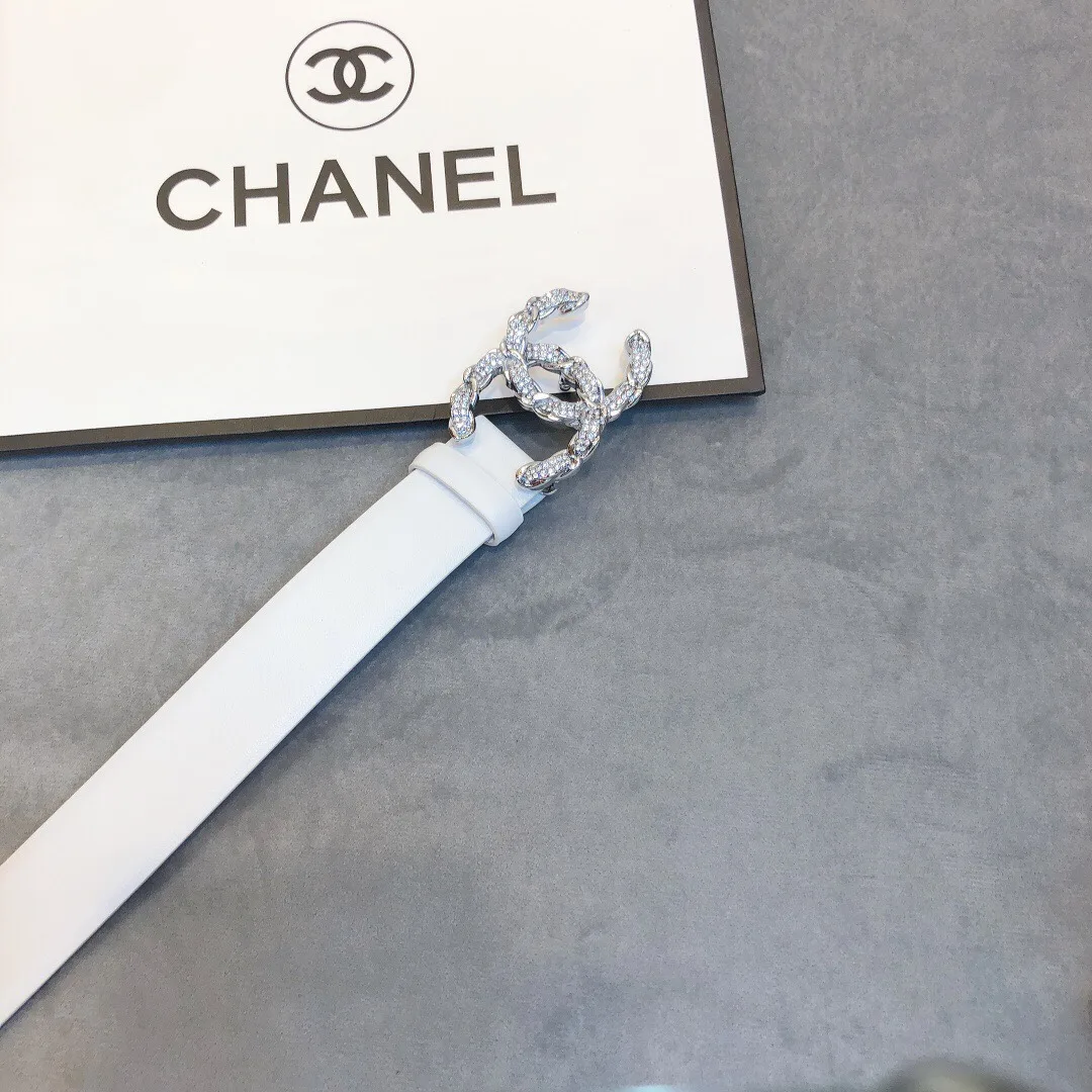 Chanel Belt With Double C Buckle White Women - Image 5