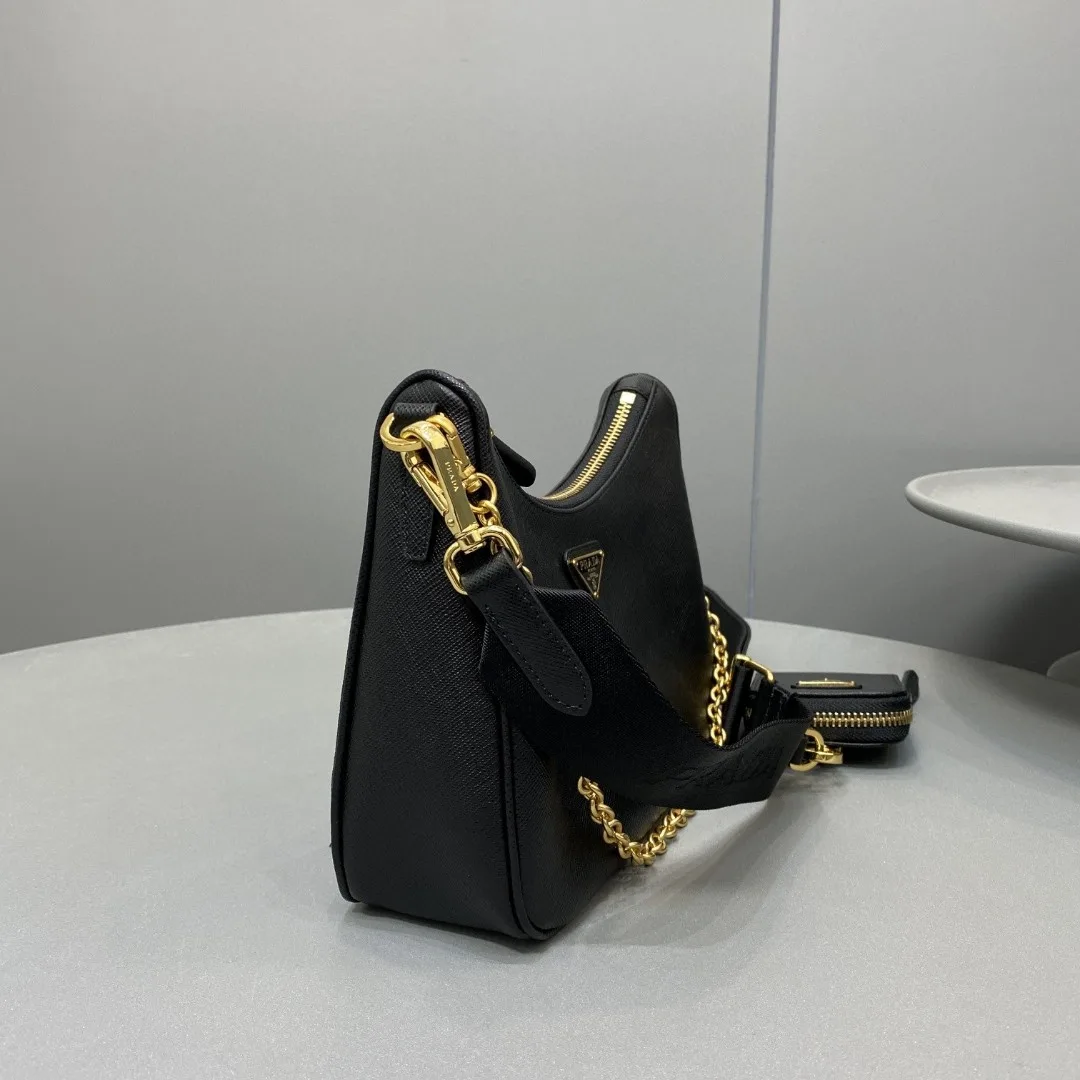 Alternative view of Prada System Nappa Patchwork Shoulder Bag Black