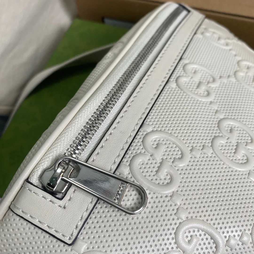 Gucci GG Embossed Belt Bag White GG Embossed / - Image 8