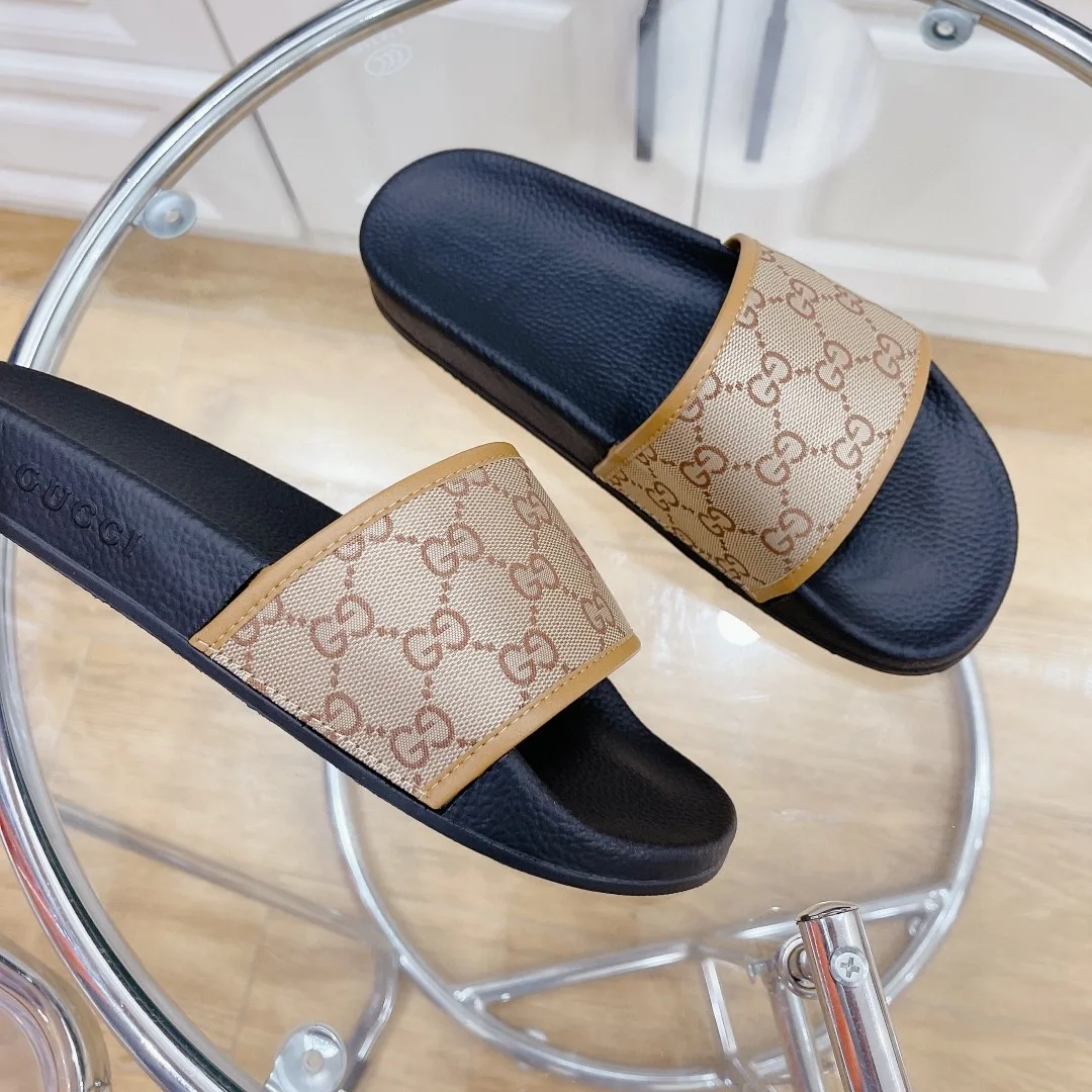 Gucci Women’s GG Slide Sandal Black And Brown - Image 5