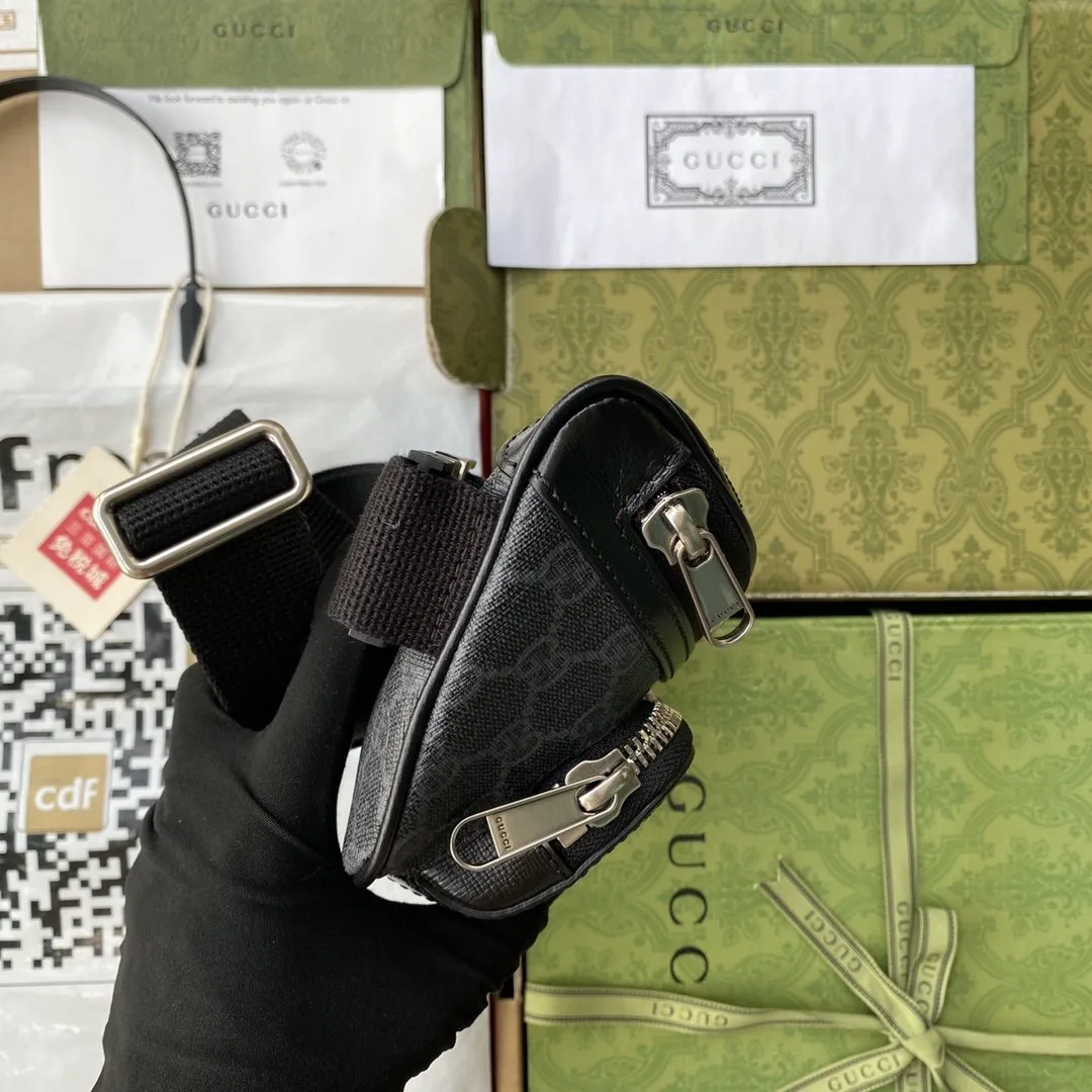 Gucci Belt Bag With Interlocking G Black GG Supreme Canvas / - Image 4