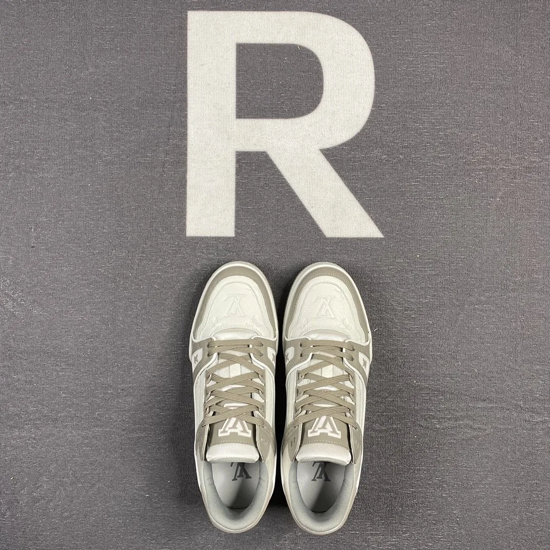 Louis Vuitton Trainer Sneaker Rubber Monogram Grey Virgil Abloh LV 1A9VOS - Image 5