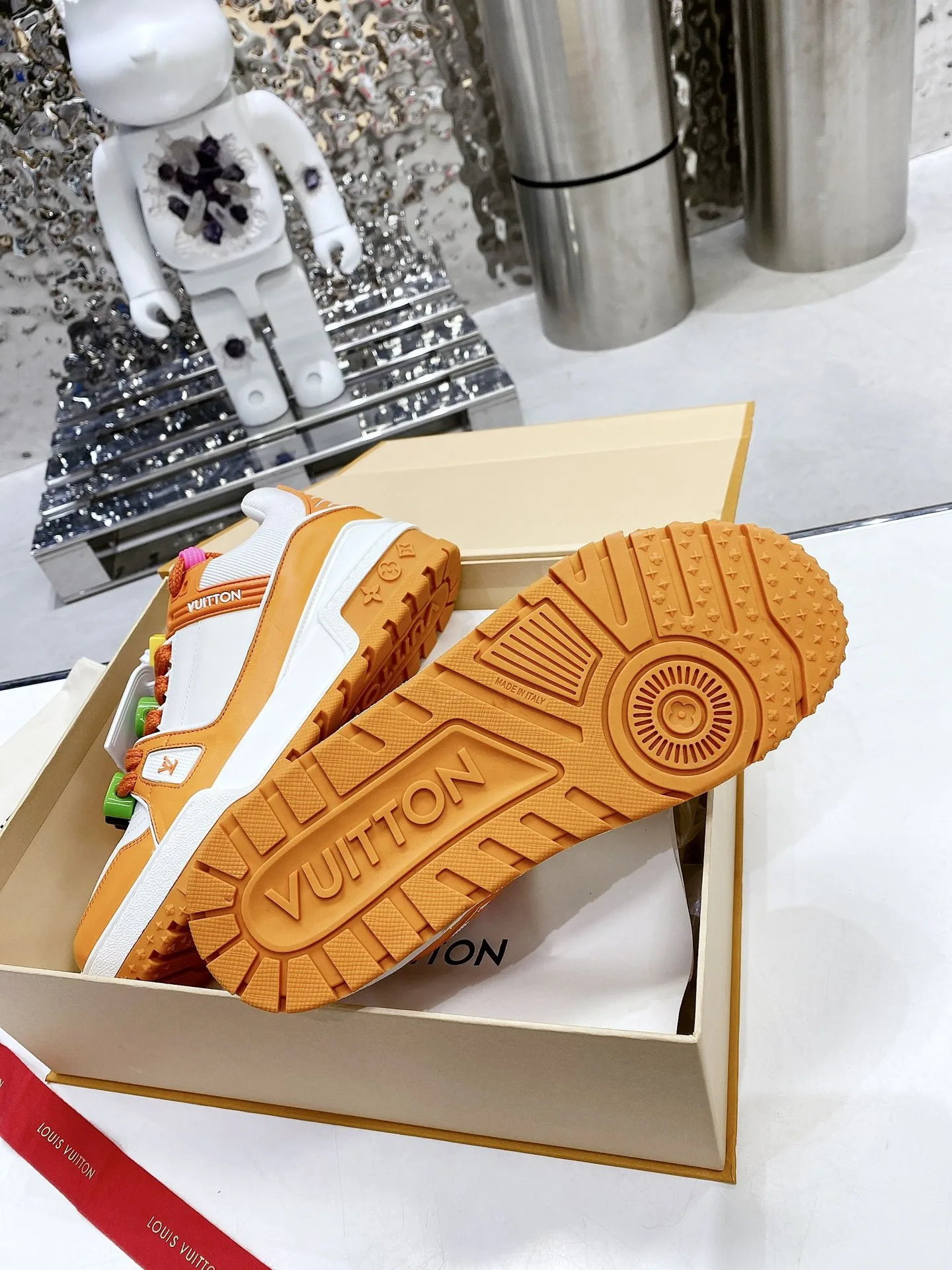 Louis Vuitton LV Trainer Sneaker Orange - Image 5