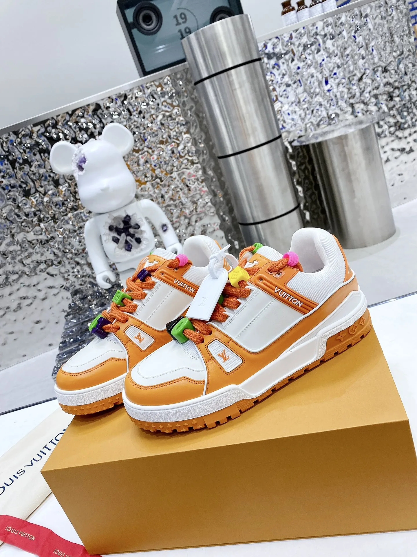 Louis Vuitton LV Trainer Sneaker Orange - Image 4