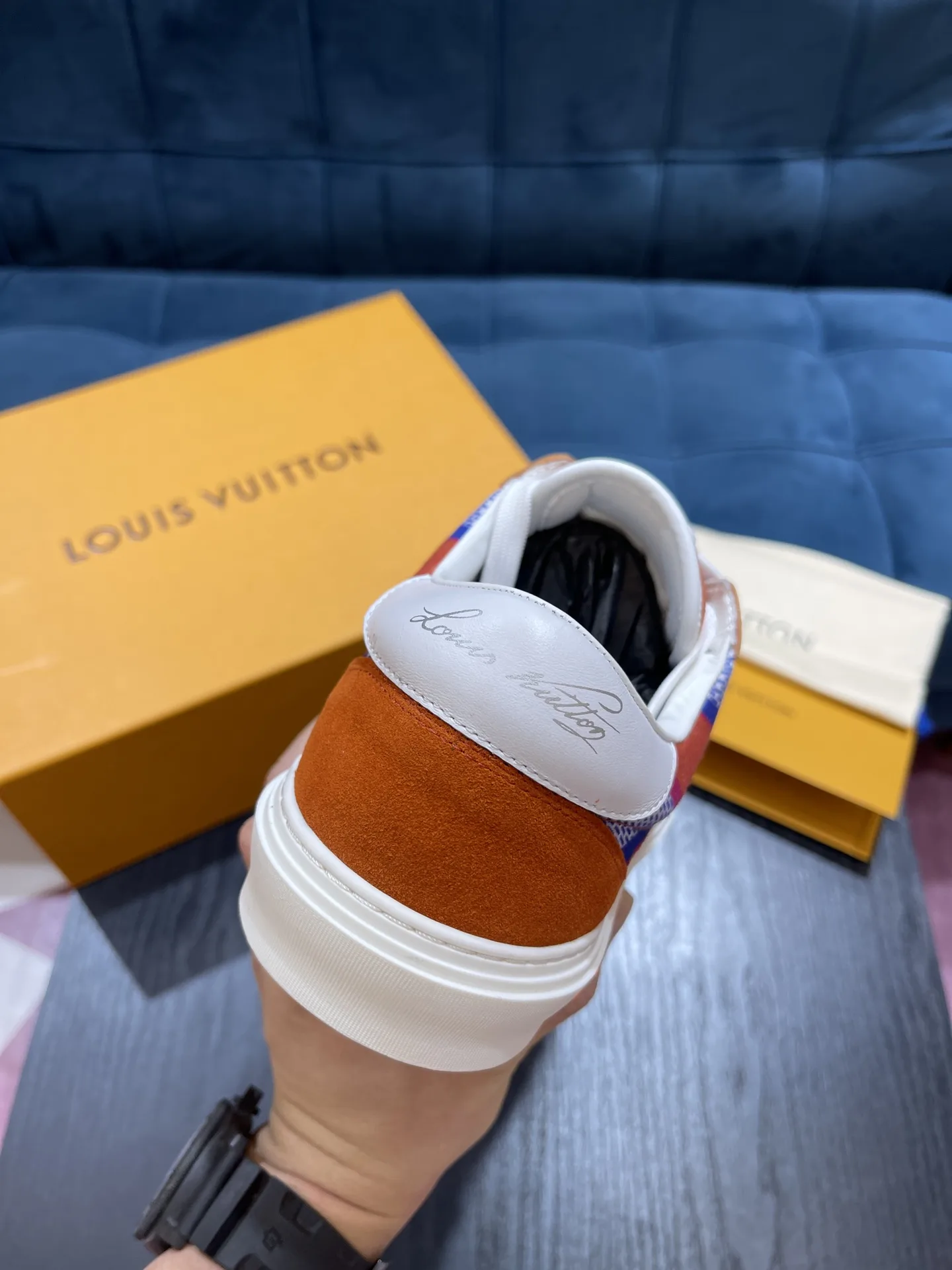 Alternative view of Louis Vuitton LV Ollie Richelieu Trainers Orange