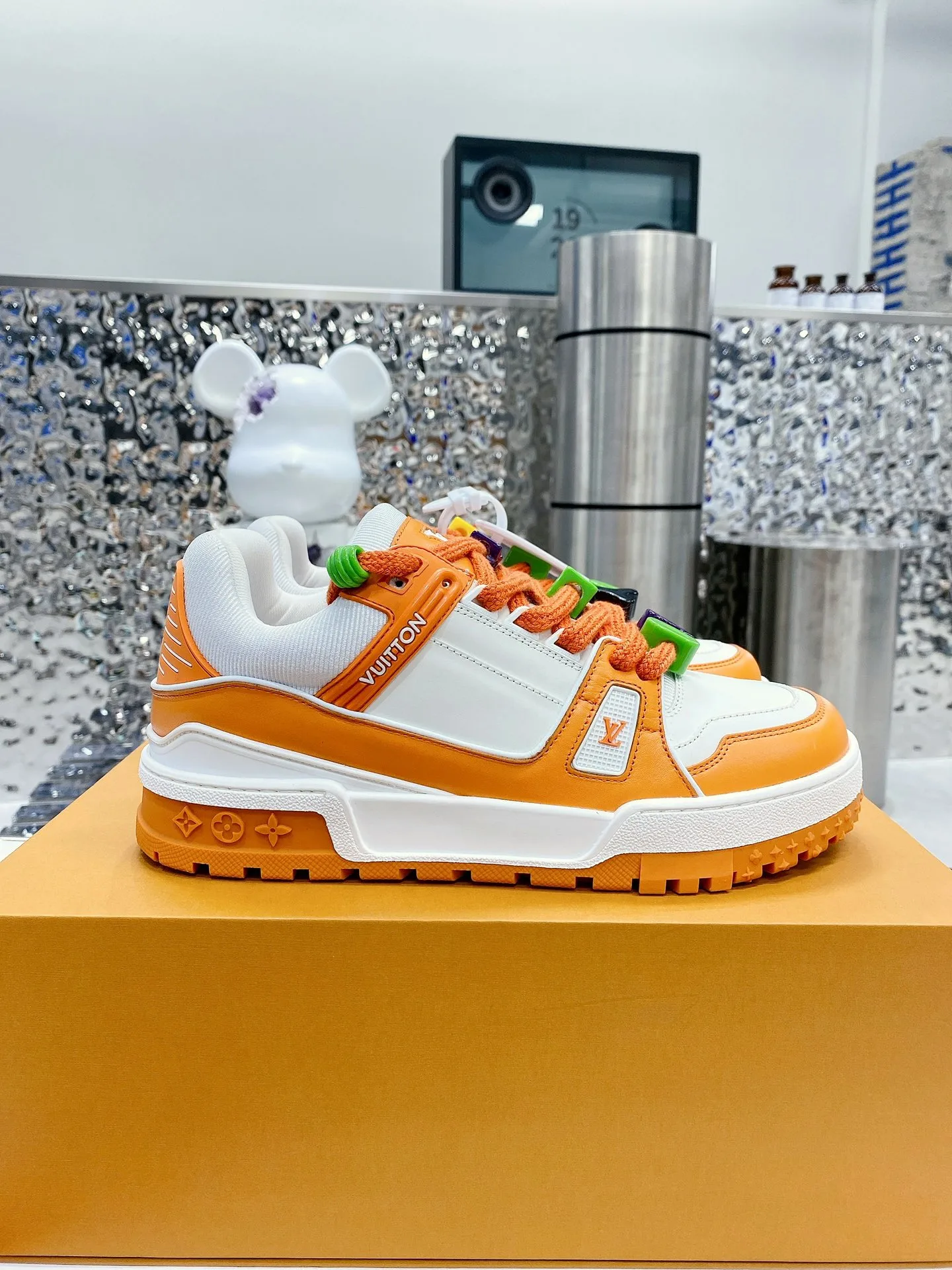 Louis Vuitton LV Trainer Sneaker Orange - Image 3