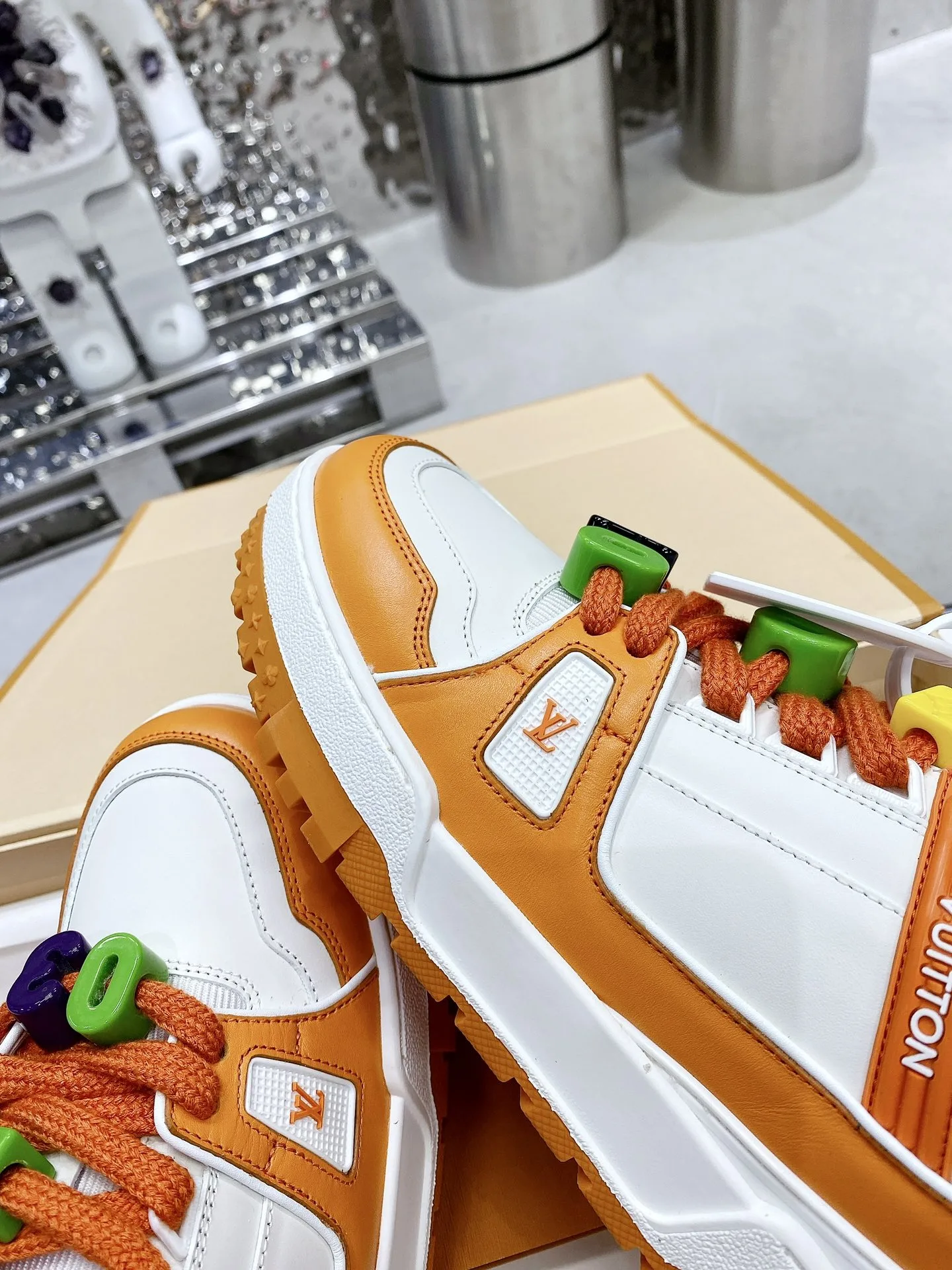 Louis Vuitton LV Trainer Sneaker Orange - Image 2