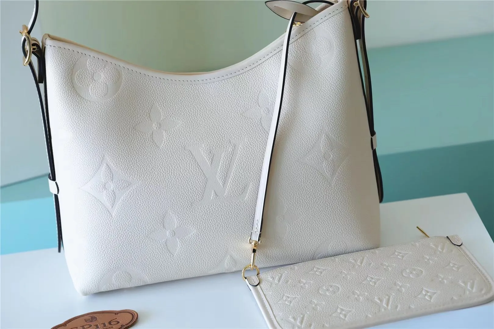 Louis Vuitton CarryAll PM Shoulder Bag / White Gold Hardware - Image 3