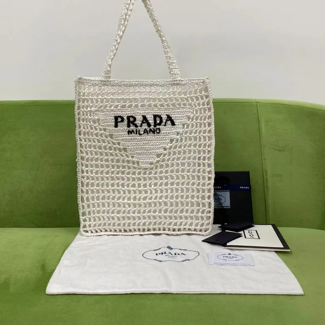 Prada Raffia Tote