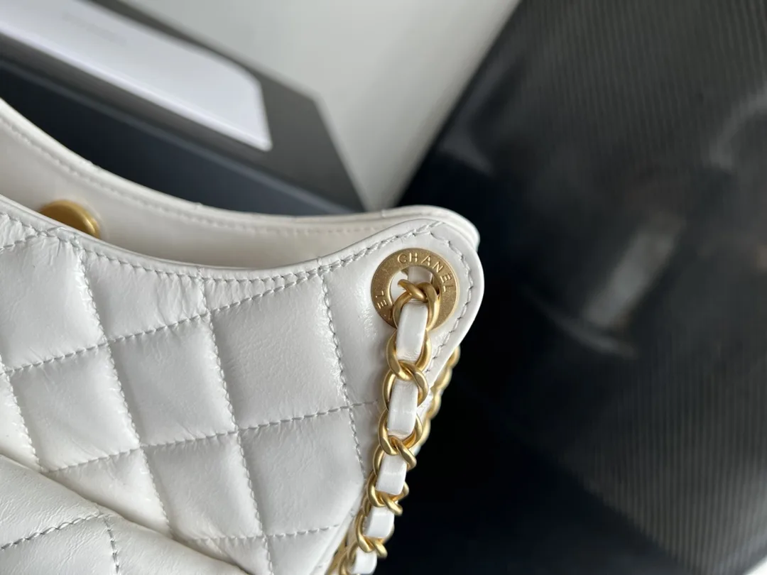 Alternative view of Chanel CC Hobo Medium Bag / White Gold Hardware