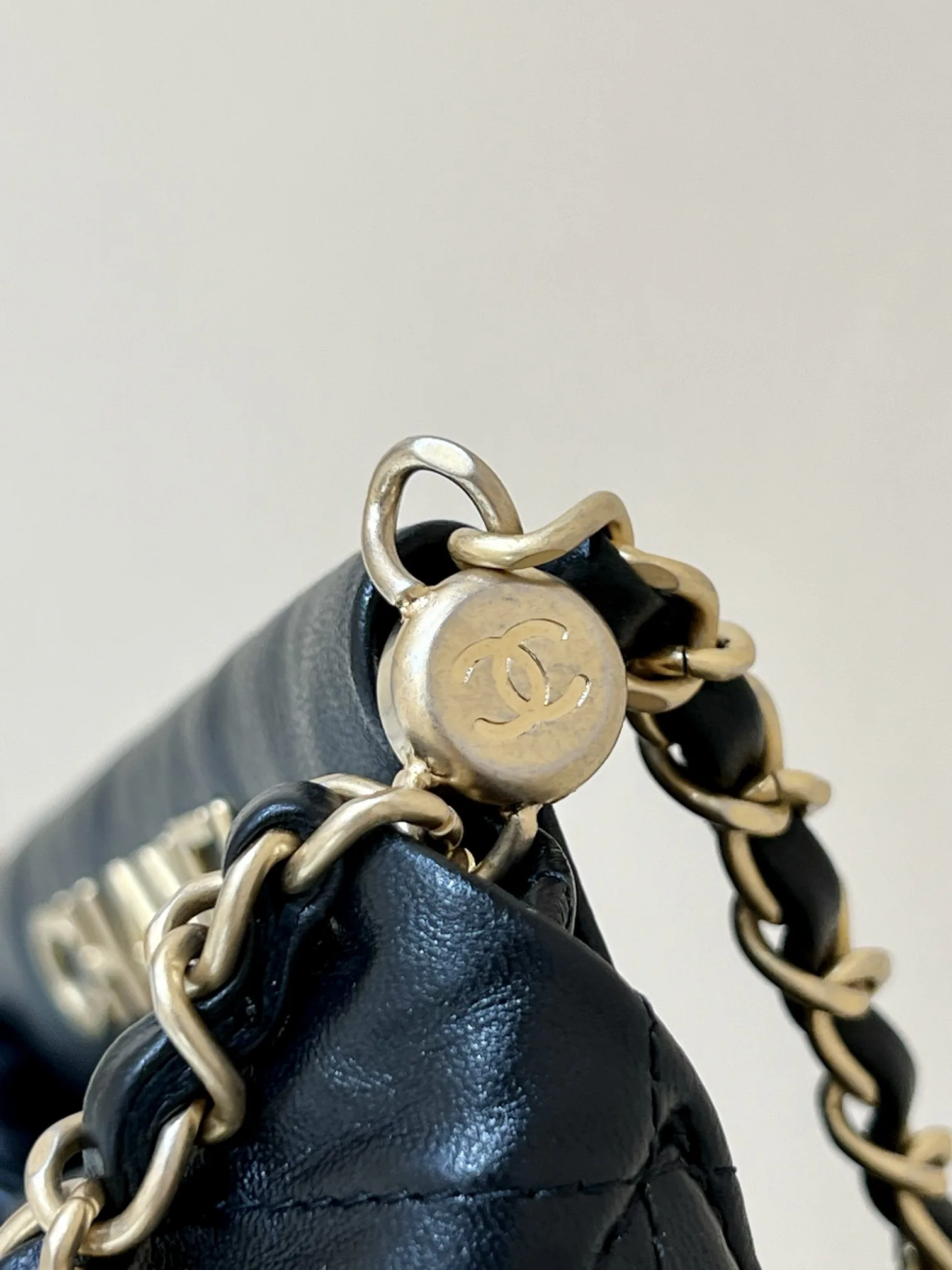 Chanel CC Small Bucket Bag / Black Gold Hardware - Image 5