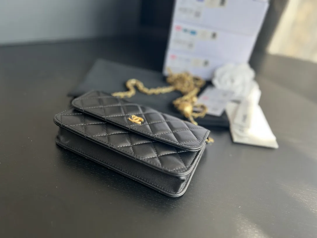Chanel CC Wallet On Chain Bag Black / - Image 5