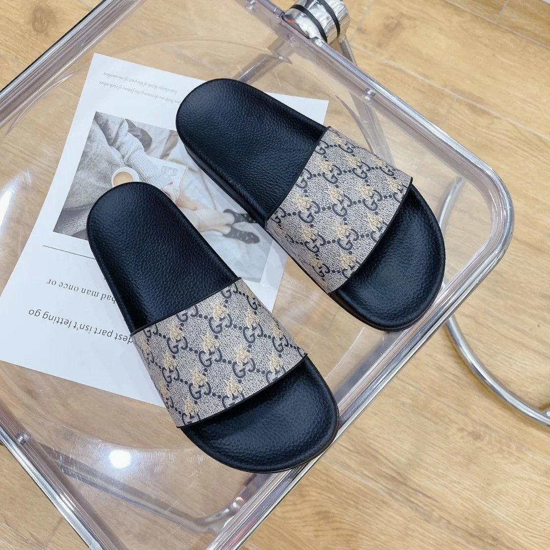 Gucci Women’s GG Slide Sandal With Bees Black - Image 5