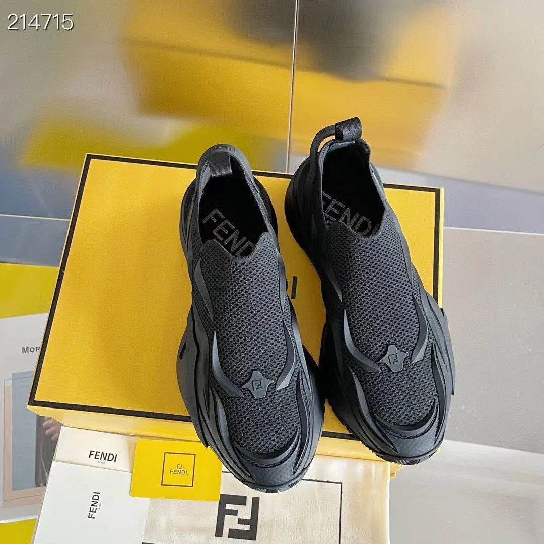 Fendi Flow Black Sneakers 7E1504AHI8F0ABB - Image 4