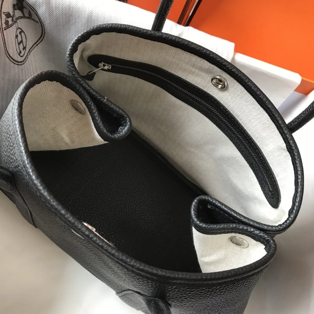 Hermes Garden Party 30 Tote Bag Black - Image 6