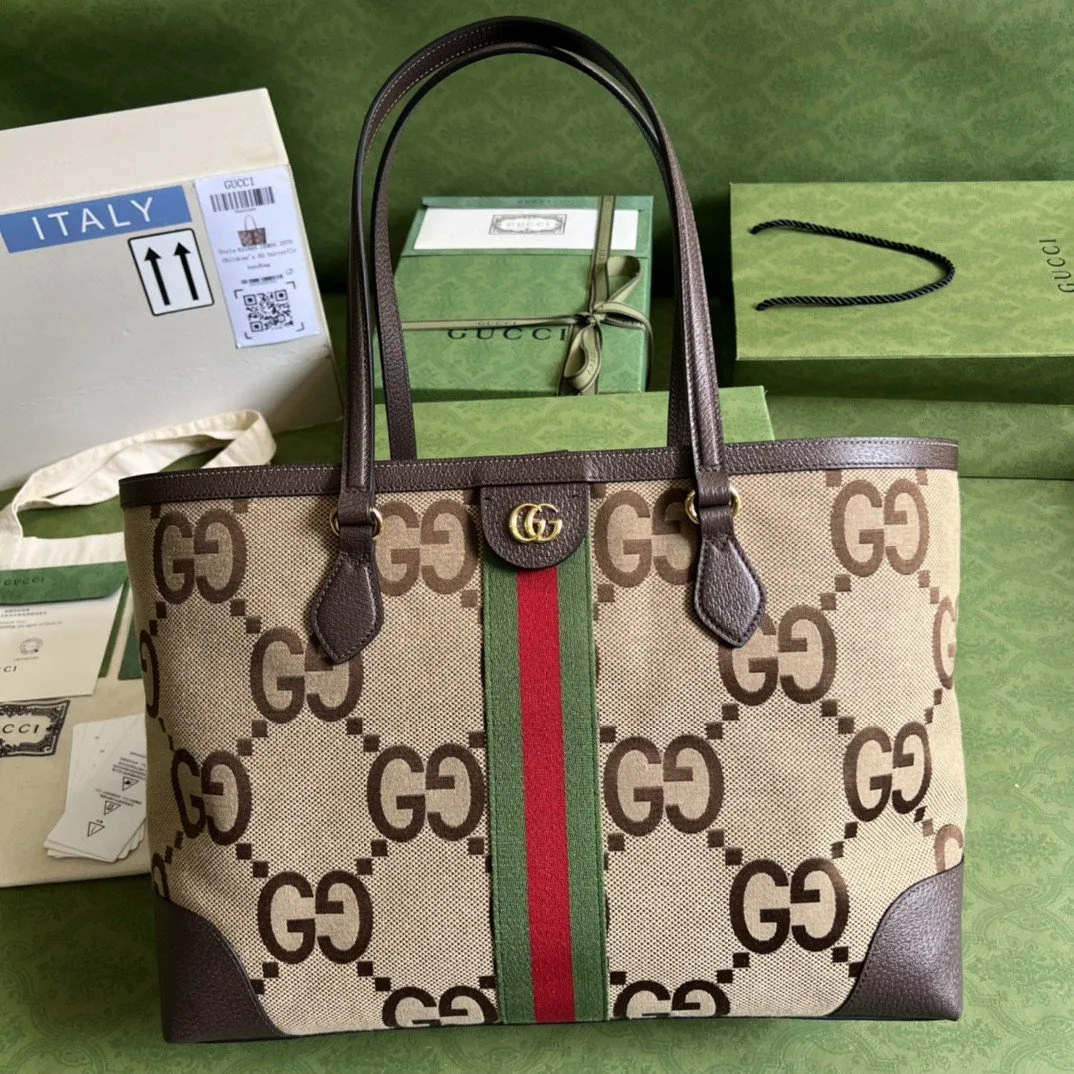 Gucci Ophidia Medium Tote Green Bag DJ20G 3120- 15.1 Inches/ - Image 9