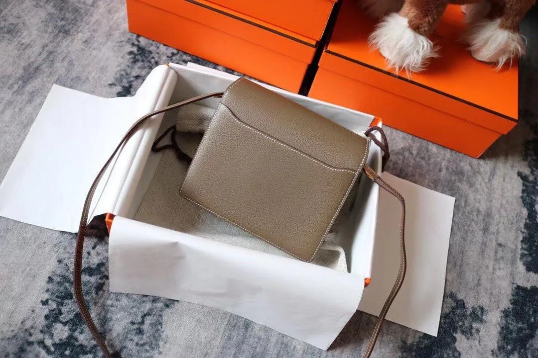 Hermes Evercolor Sac Roulis 23 Grey Galet - Image 4