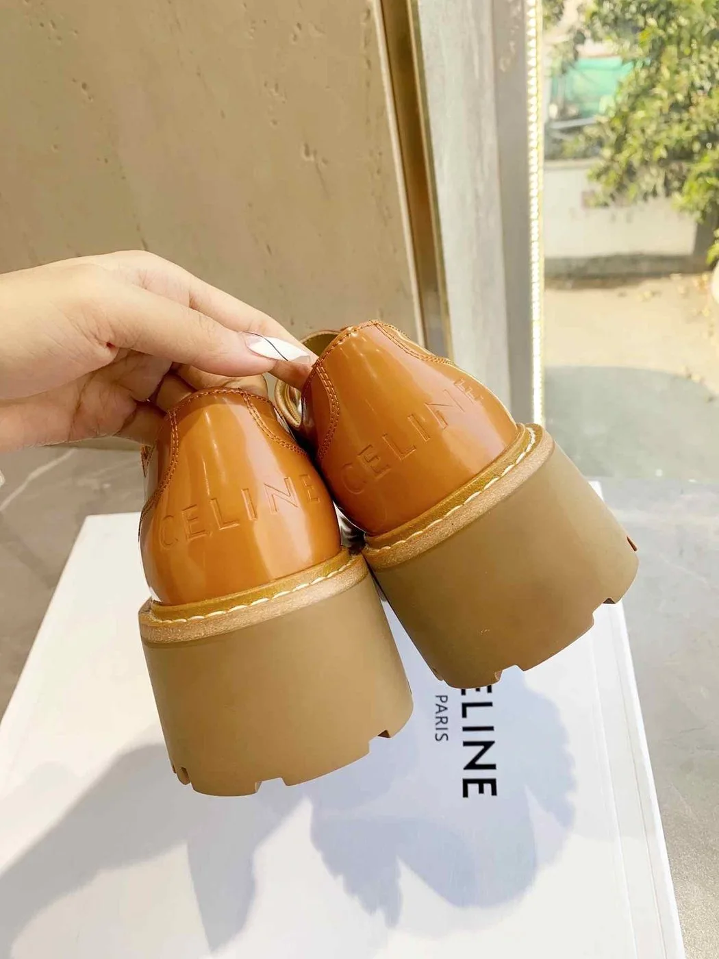 Celine Bulky Derby With Studded Outsole Brown - Image 3