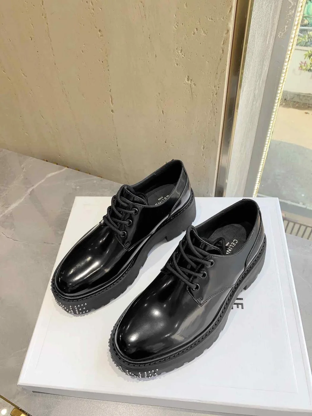 Celine Bulky Derby With Studded Outsole Black .38NO - Image 4