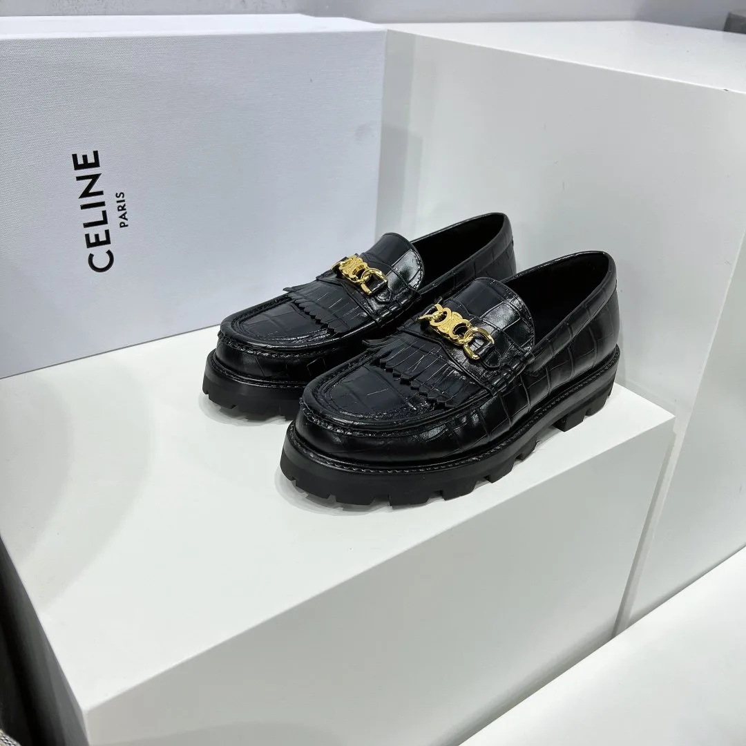 Celine Margaret Loafer With Triomphe Black - Image 4