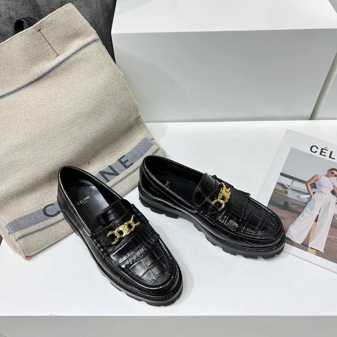 Celine Margaret Loafer With Triomphe Black - Image 5
