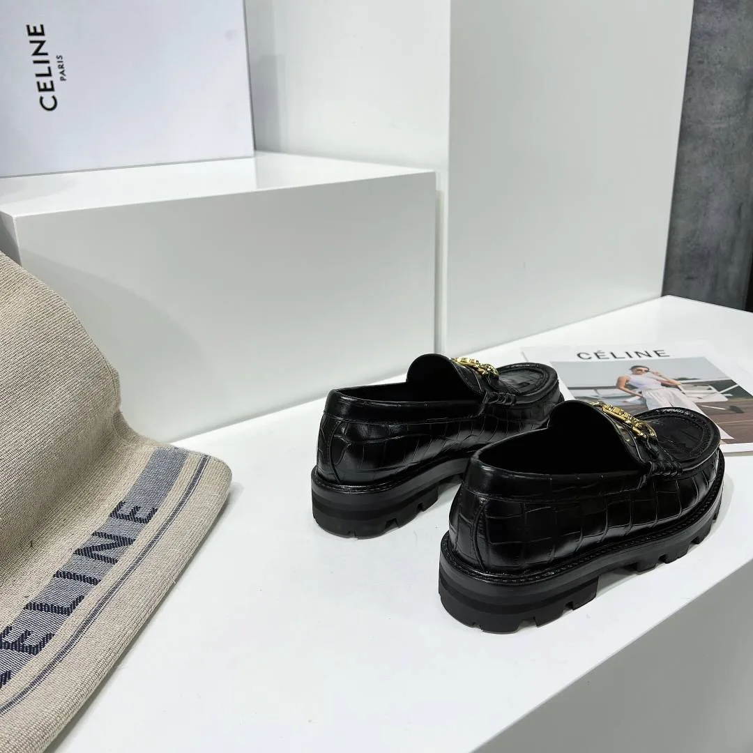 Celine Margaret Loafer With Triomphe Black - Image 6