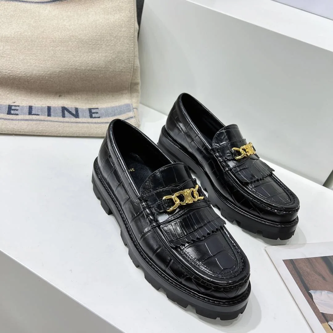 Celine Margaret Loafer With Triomphe Black - Image 7