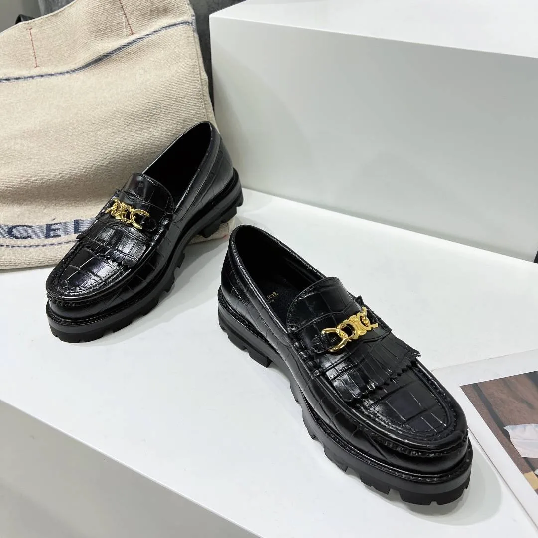 Celine Margaret Loafer With Triomphe Black - Image 8