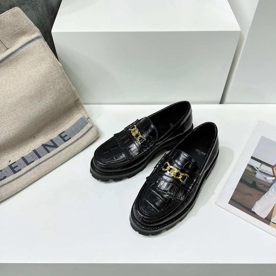 Celine Margaret Loafer With Triomphe Black - Image 9