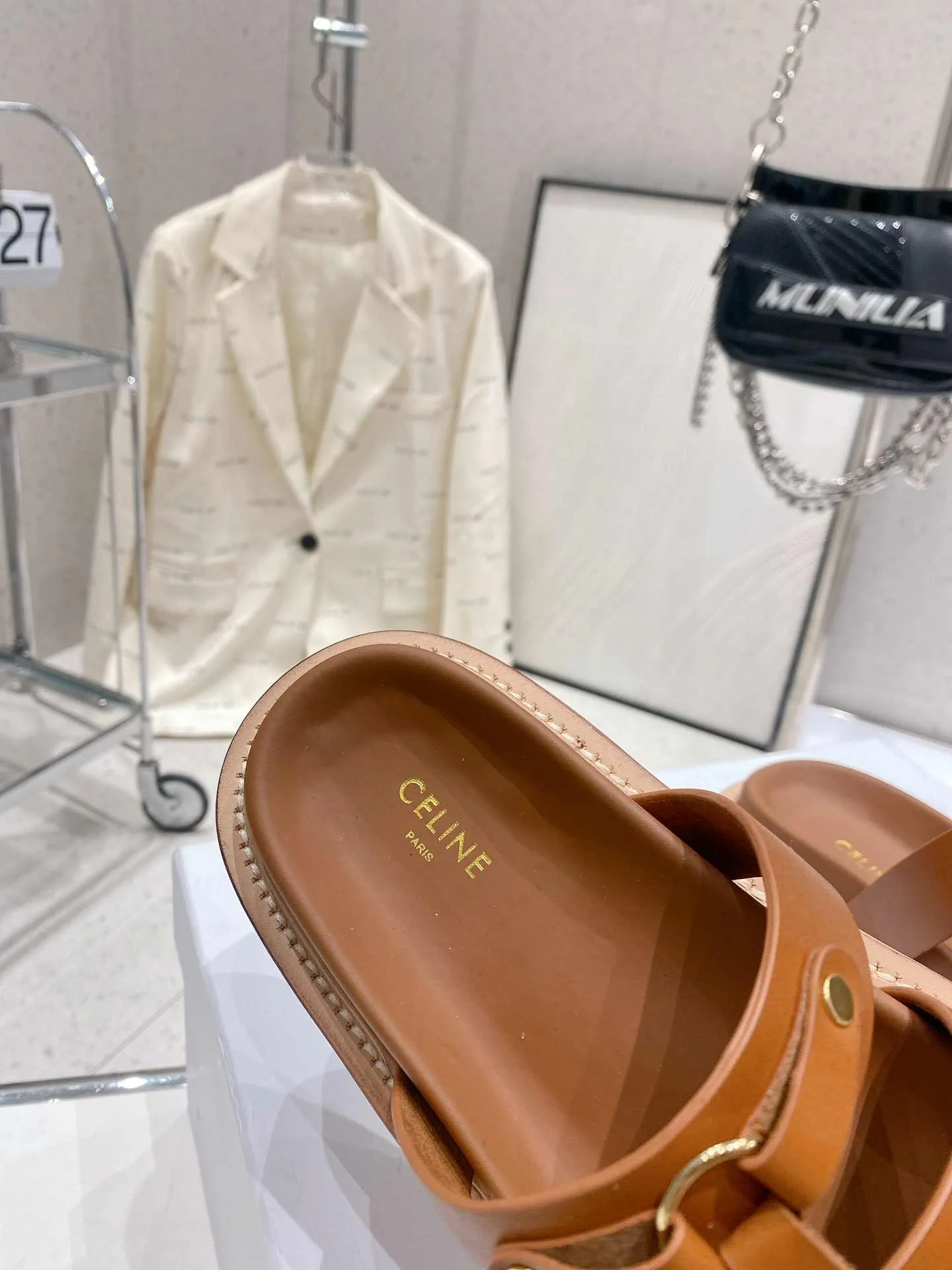 Celine Slides Tippi Black .38NO - Image 3