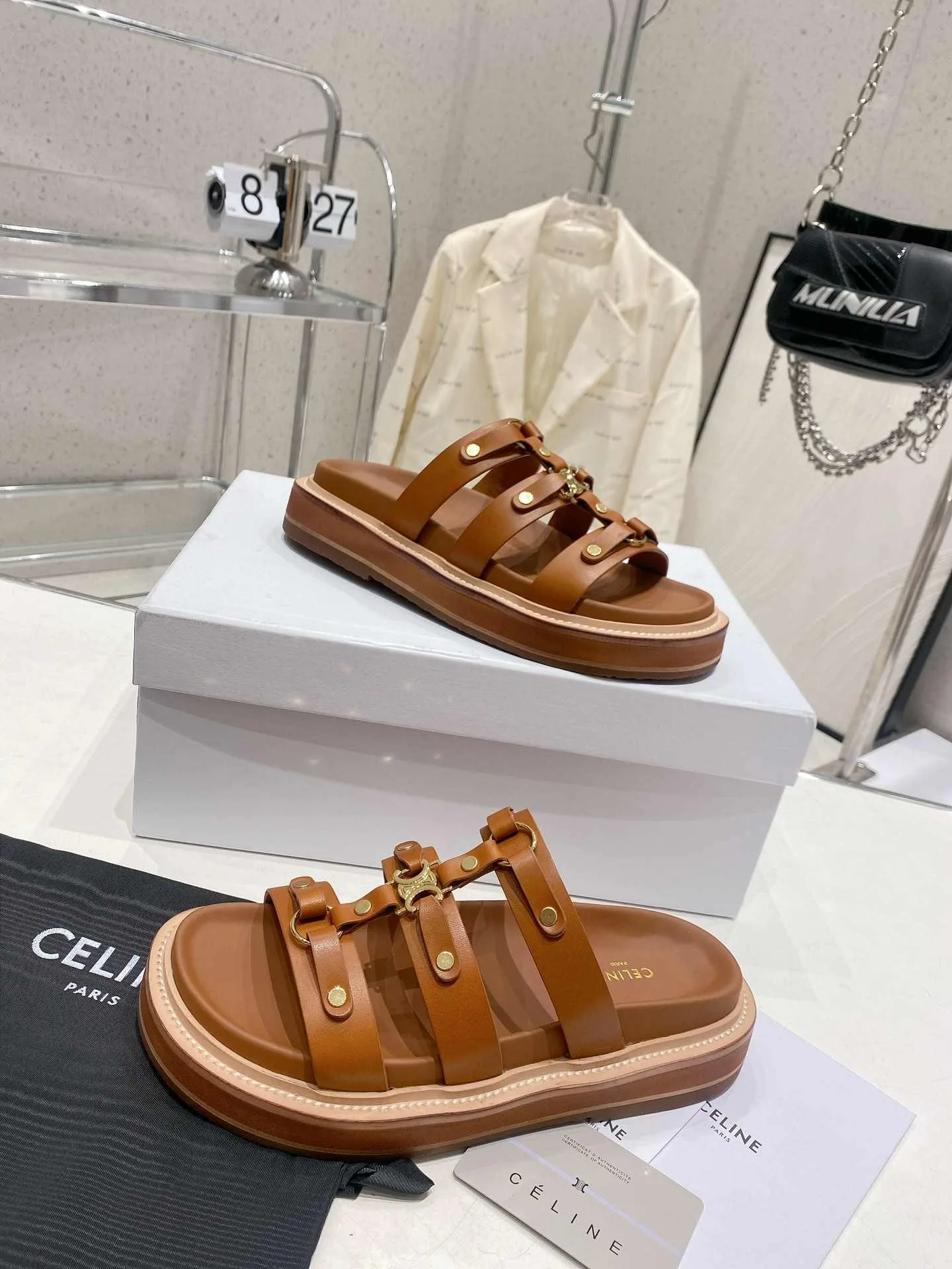 Celine Slides Tippi Black .38NO - Image 5