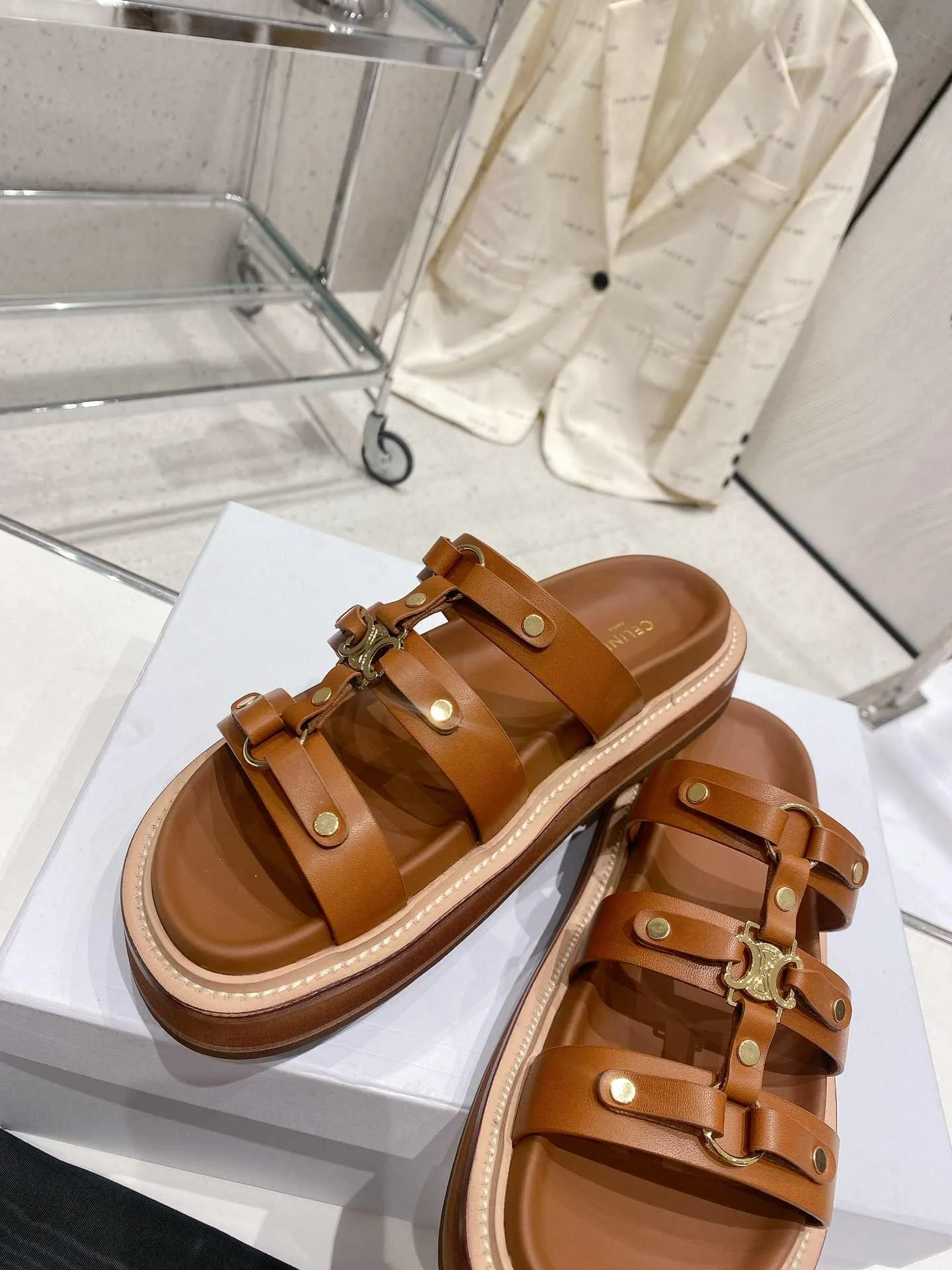 Celine Slides Tippi Black .38NO - Image 8