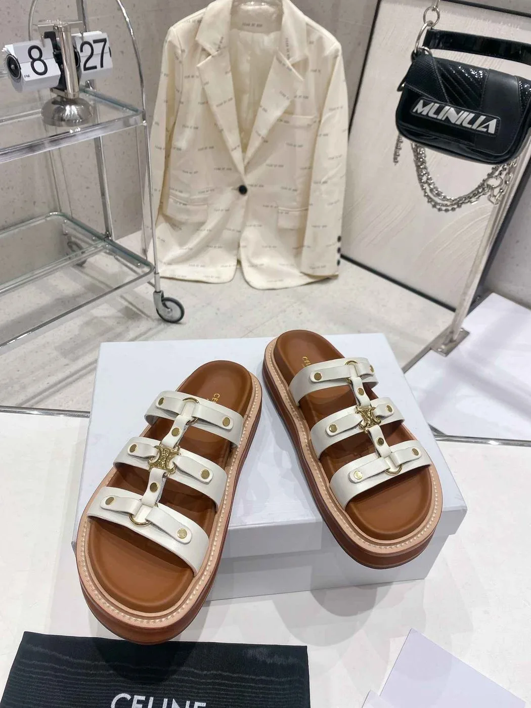 Celine Slides Tippi White - Image 4