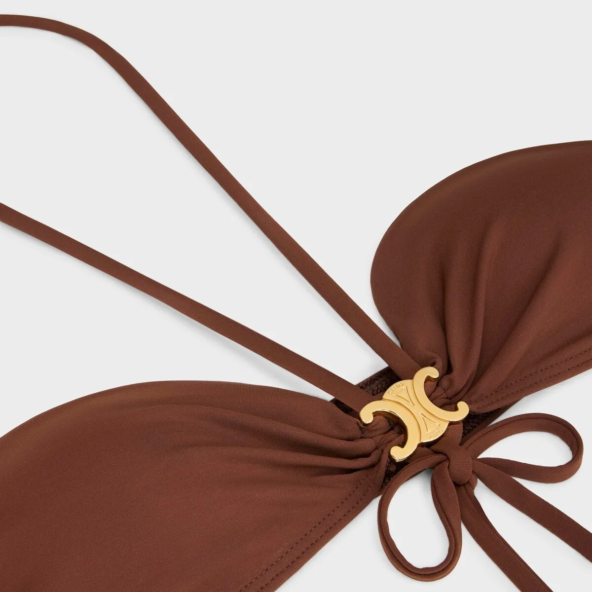 Celine Triomphe Balconette Bikini Brown - Image 4
