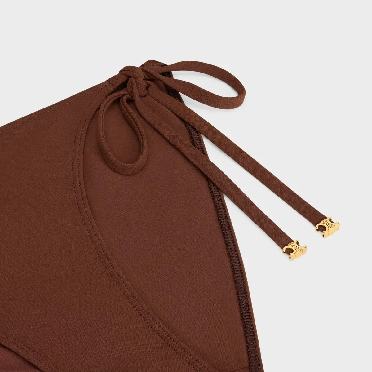 Celine Triomphe Balconette Bikini Brown - Image 7