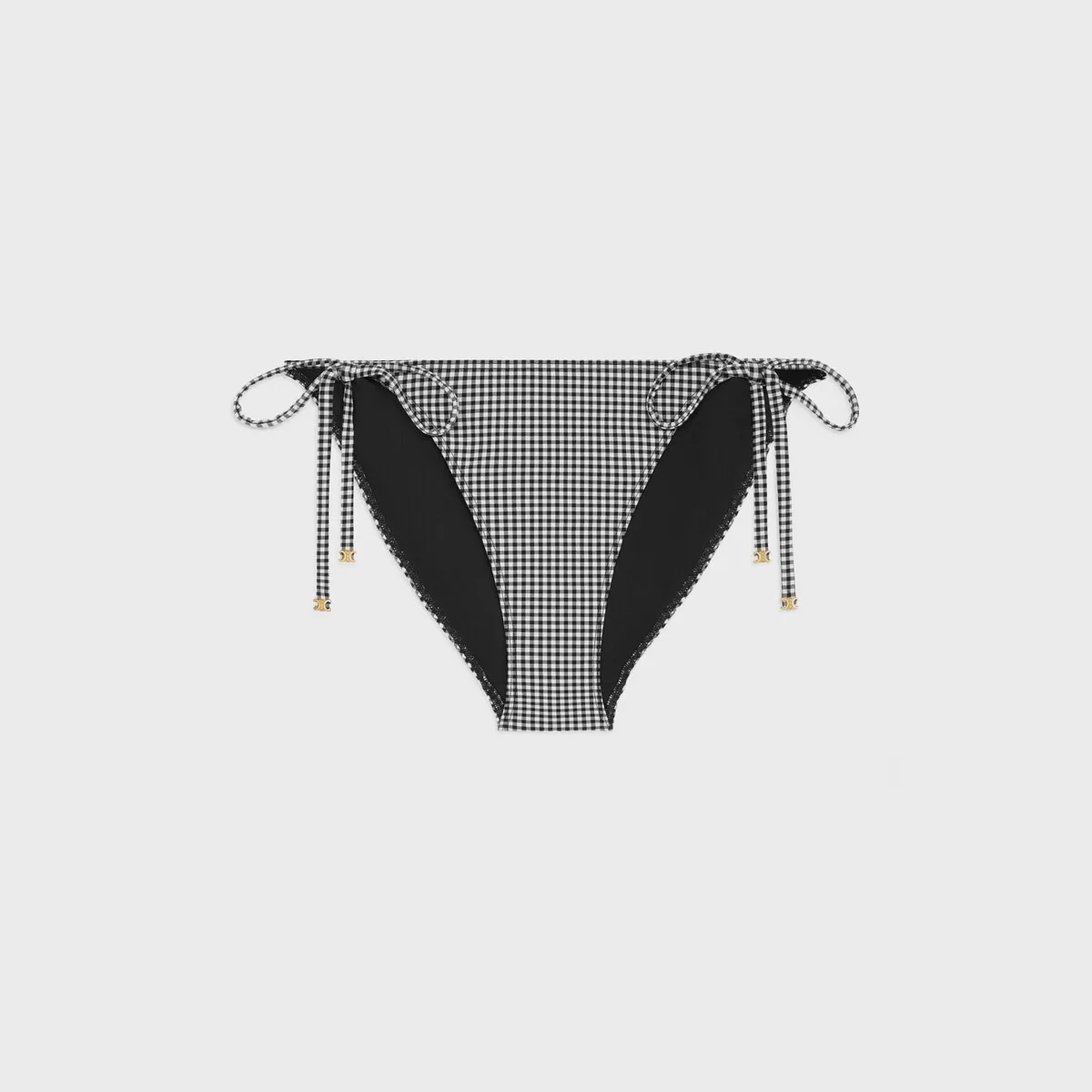 Celine Triomphe Balconette Bikini In Vichy Jersey Blanc/Noir - Image 5