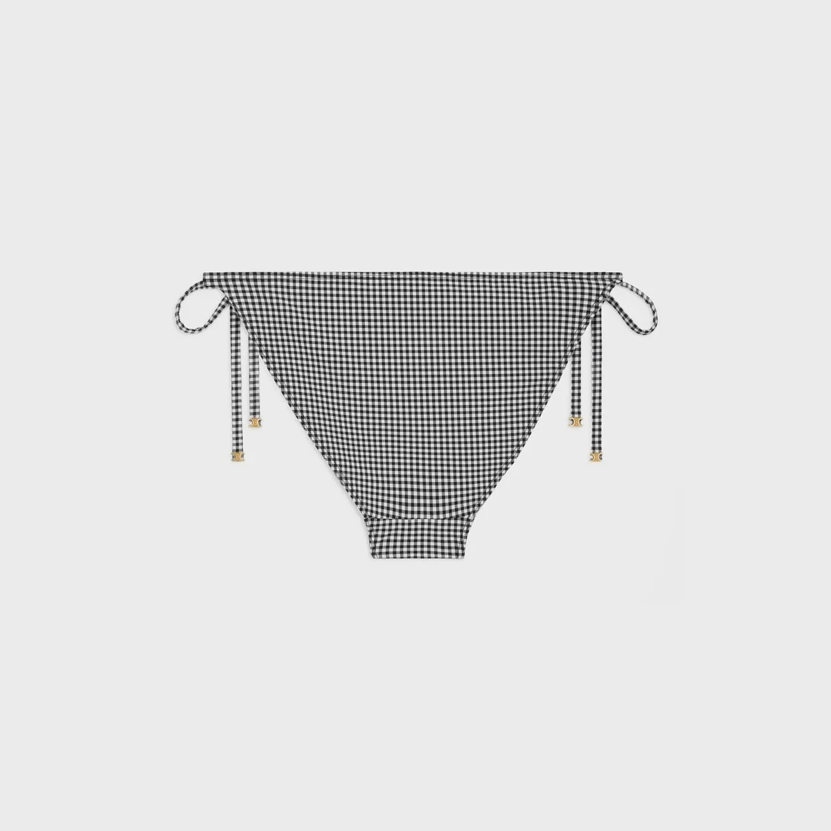 Celine Triomphe Balconette Bikini In Vichy Jersey Blanc/Noir - Image 6