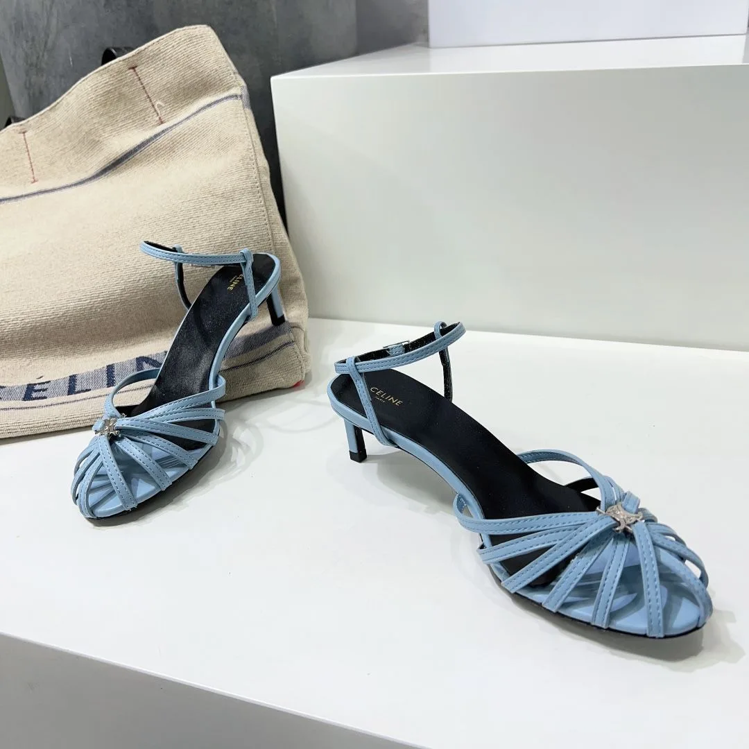 Celine Triomphe Sandal Blue - Image 3